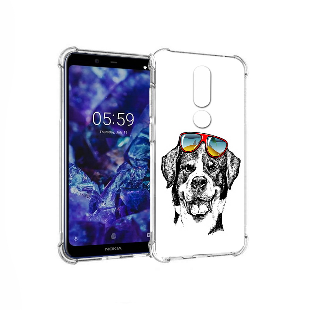 

Чехол MyPads Tocco для Nokia 5.1 Plus счастливая собака (PT119548.120.631), Прозрачный, Tocco