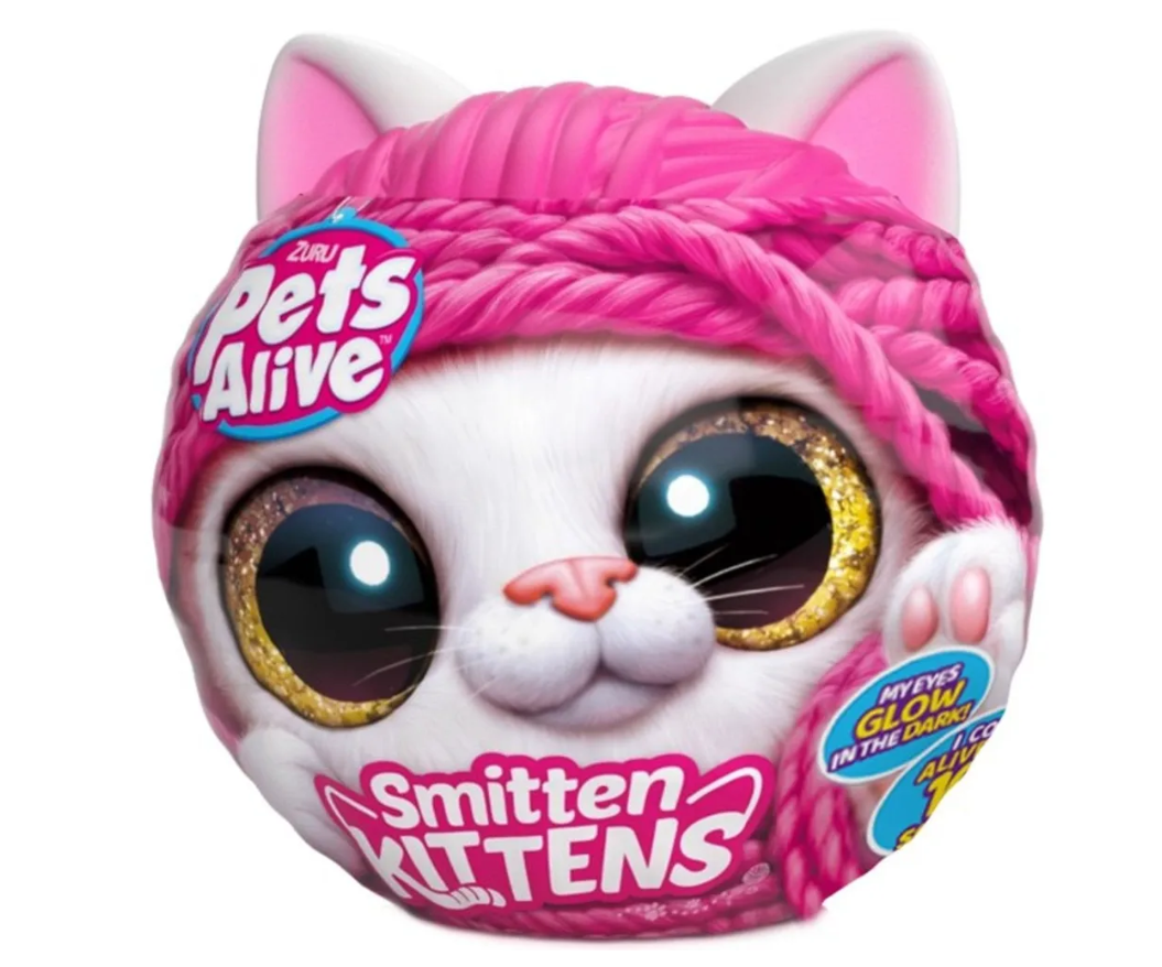 Игрушка-сюрприз Zuru Pets Alive Smitten Kittens шар 9541 Ласковый котенок звук наклейка на коробку сюрприз