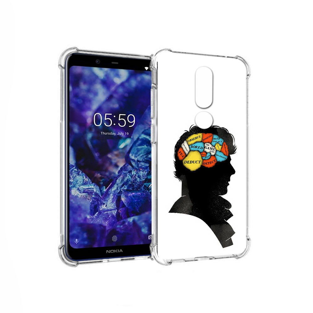 

Чехол MyPads Tocco для Nokia 5.1 Plus темный рисунок (PT119548.120.640), Прозрачный, Tocco