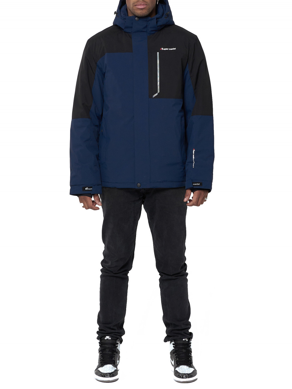 

Спортивная куртка мужская NoBrand AD88822 синяя 3XL, AD88822