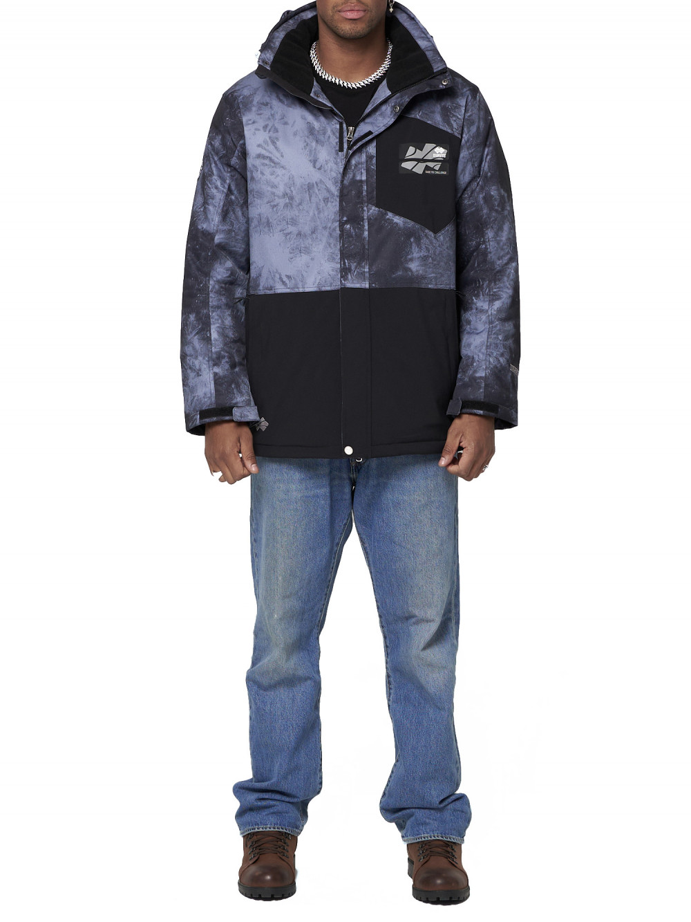 

Спортивная куртка мужская NoBrand AD88514 синяя 3XL, AD88514