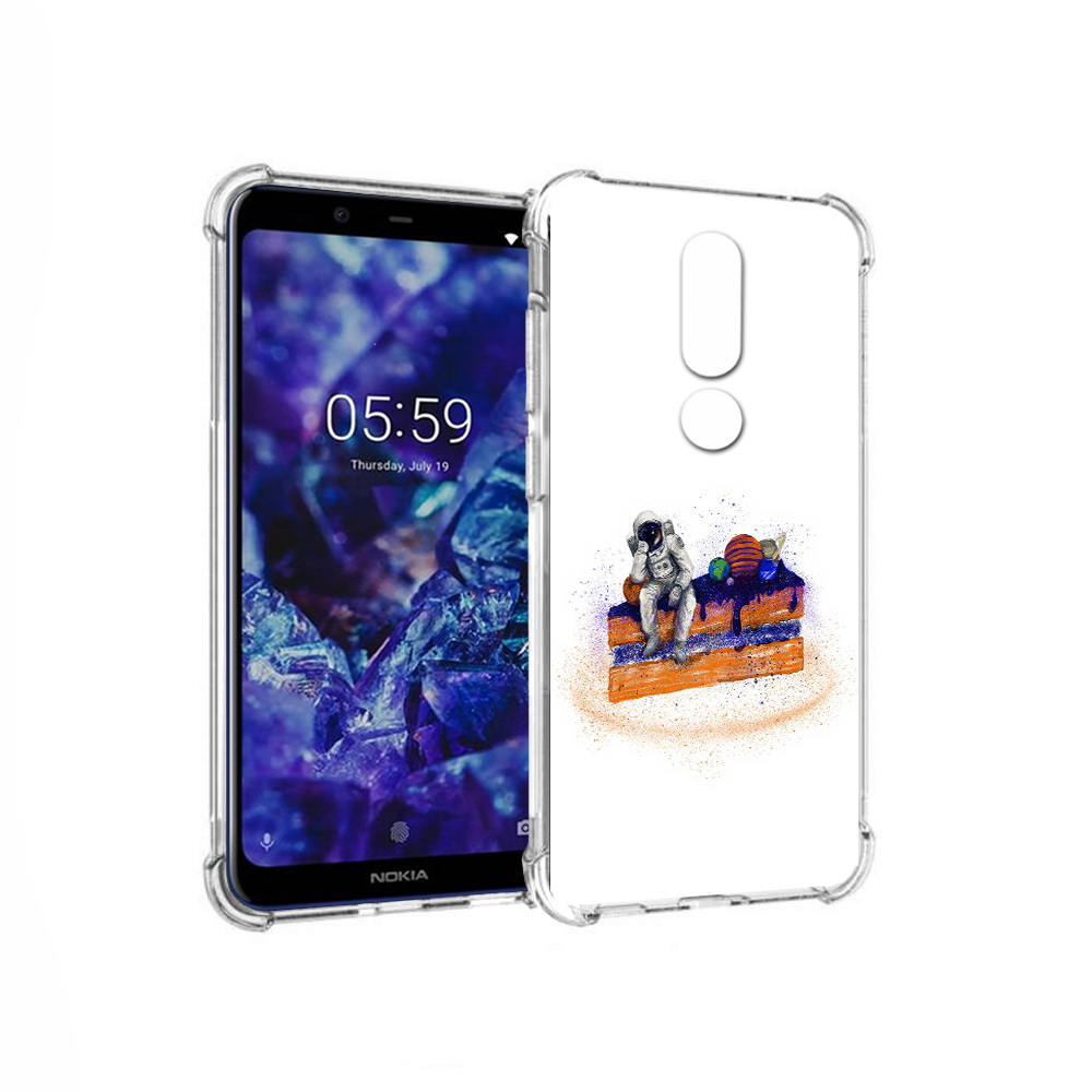 

Чехол MyPads Tocco для Nokia 5.1 Plus торт с планетами (PT119548.120.648), Прозрачный, Tocco