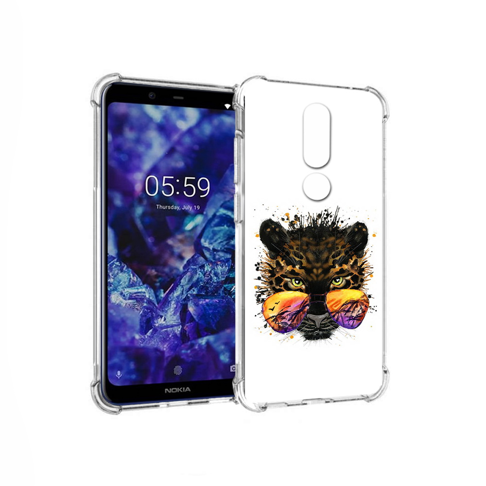 Чехол MyPads Tocco для Nokia 5.1 Plus тропический леопард (PT119548.120.649)