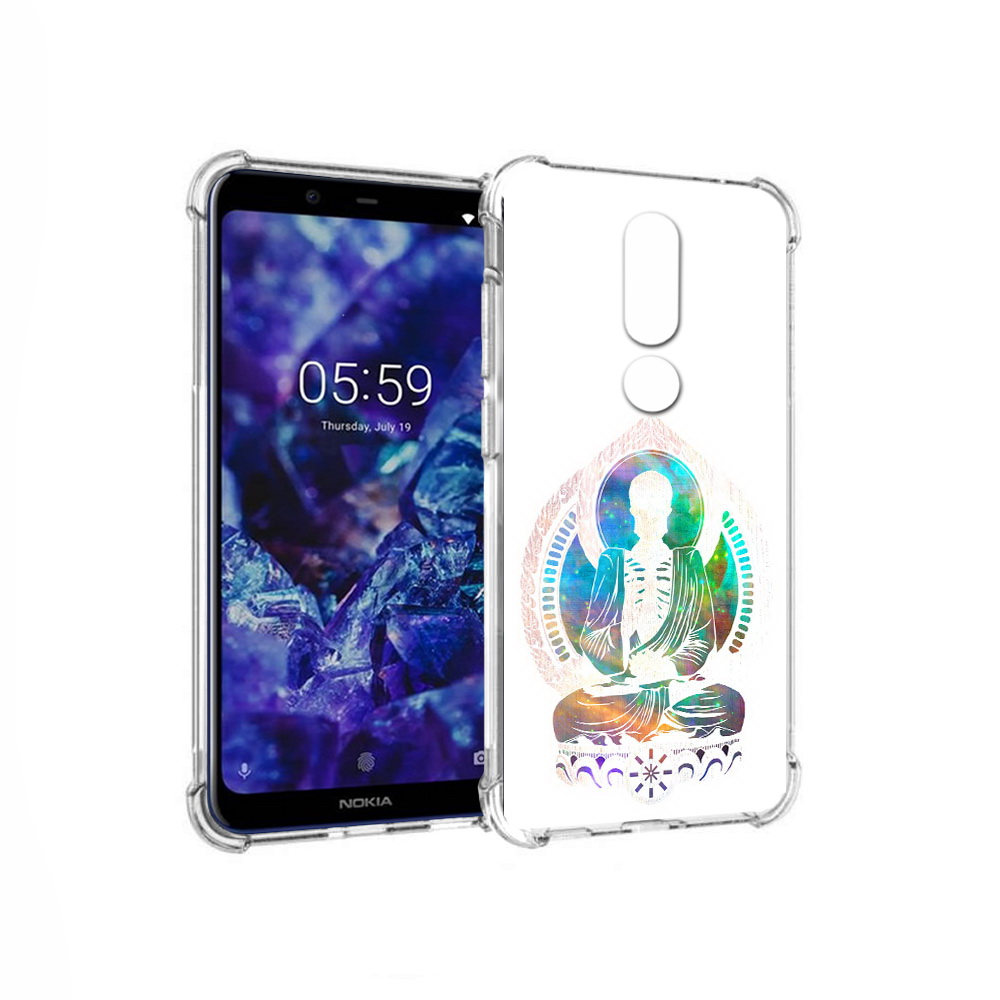 

Чехол MyPads Tocco для Nokia 5.1 Plus умный скелет (PT119548.120.653), Прозрачный, Tocco