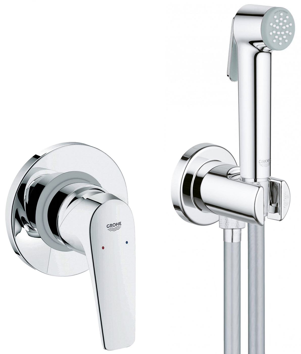 Гигиенический душ Grohe BauLoop New (SET421) встраиваемый, со смесителем, хром боковой душ grohe relexa 27067000
