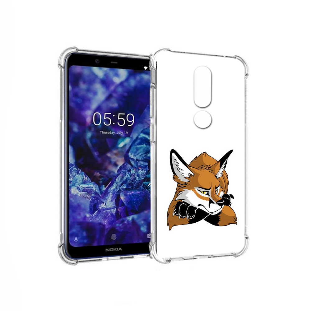 

Чехол MyPads Tocco для Nokia 5.1 Plus фокс (PT119548.120.660), Прозрачный, Tocco