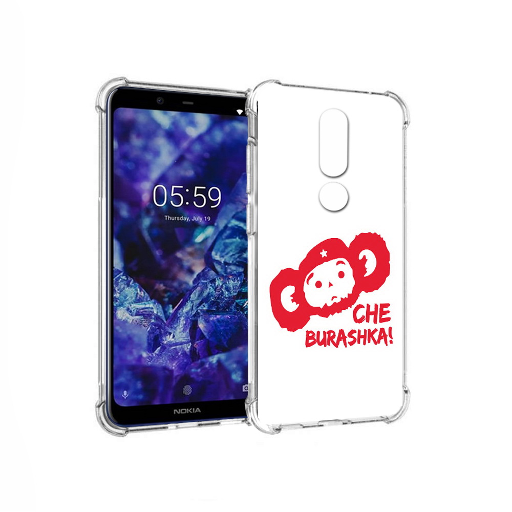 

Чехол MyPads Tocco для Nokia 5.1 Plus чебурашка (PT119548.120.672), Прозрачный, Tocco