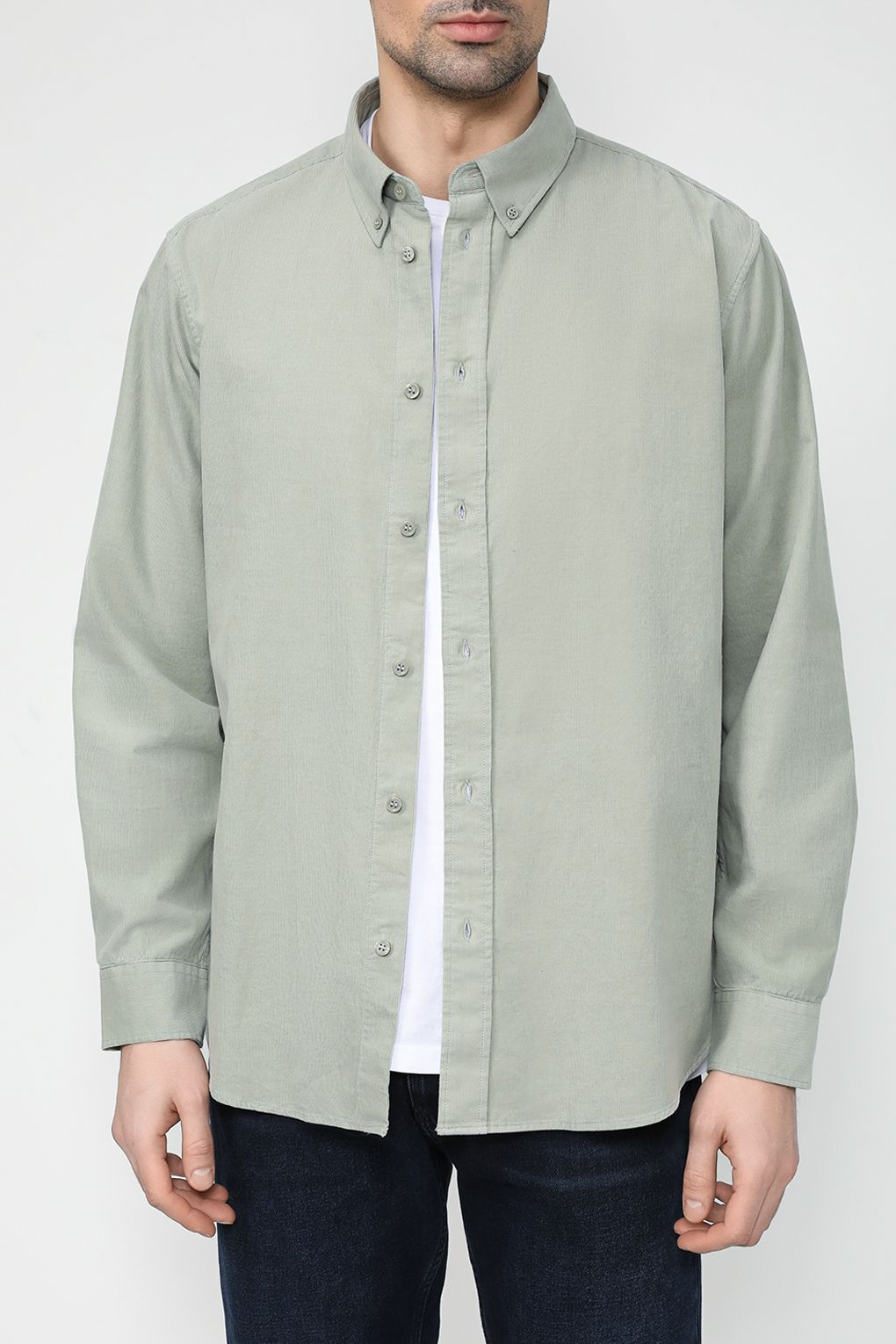 Рубашка мужская Esprit Casual 093EE2F301 хаки XL 6640₽