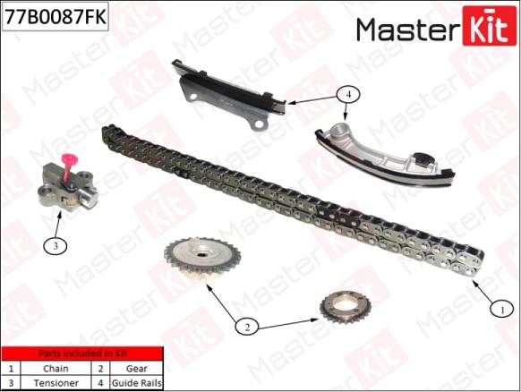 

Комплект Цепи Грм Nissan Patrol/Renault Master 3.0dti Zd3 00- MasterKit арт. 77B0087FK