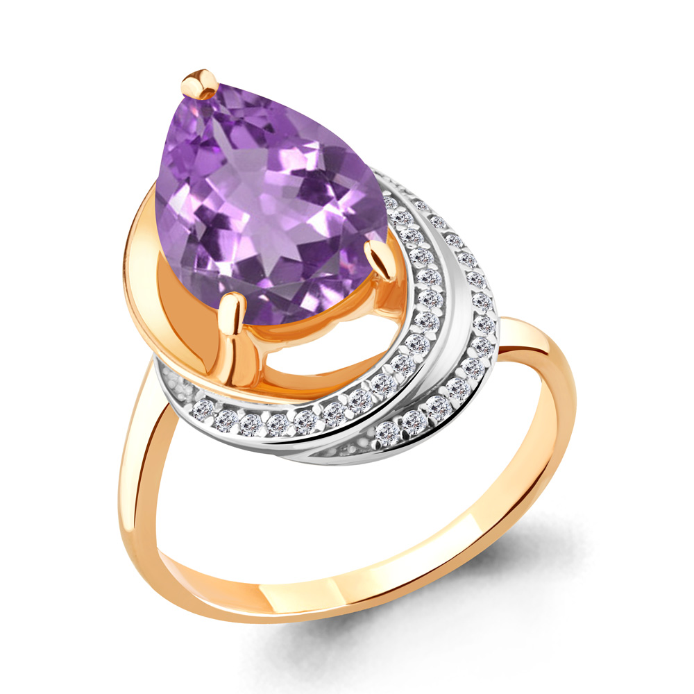 

Кольцо из серебра с аметистом р. , Aquamarine 6580304А_925_з, 6580304А_925_з
