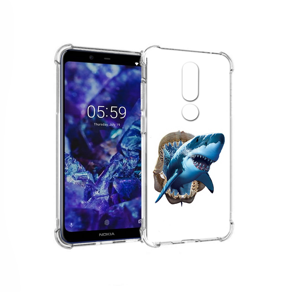 

Чехол MyPads Tocco для Nokia 5.1 Plus челюсти (PT119548.120.675), Прозрачный, Tocco