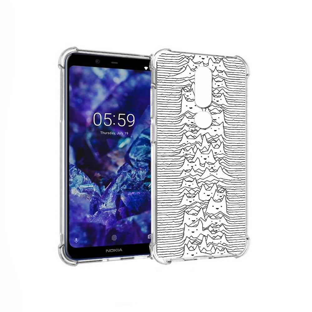 Чехол MyPads Tocco для Nokia 5.1 Plus черно белые коты 3D (PT119548.120.682)