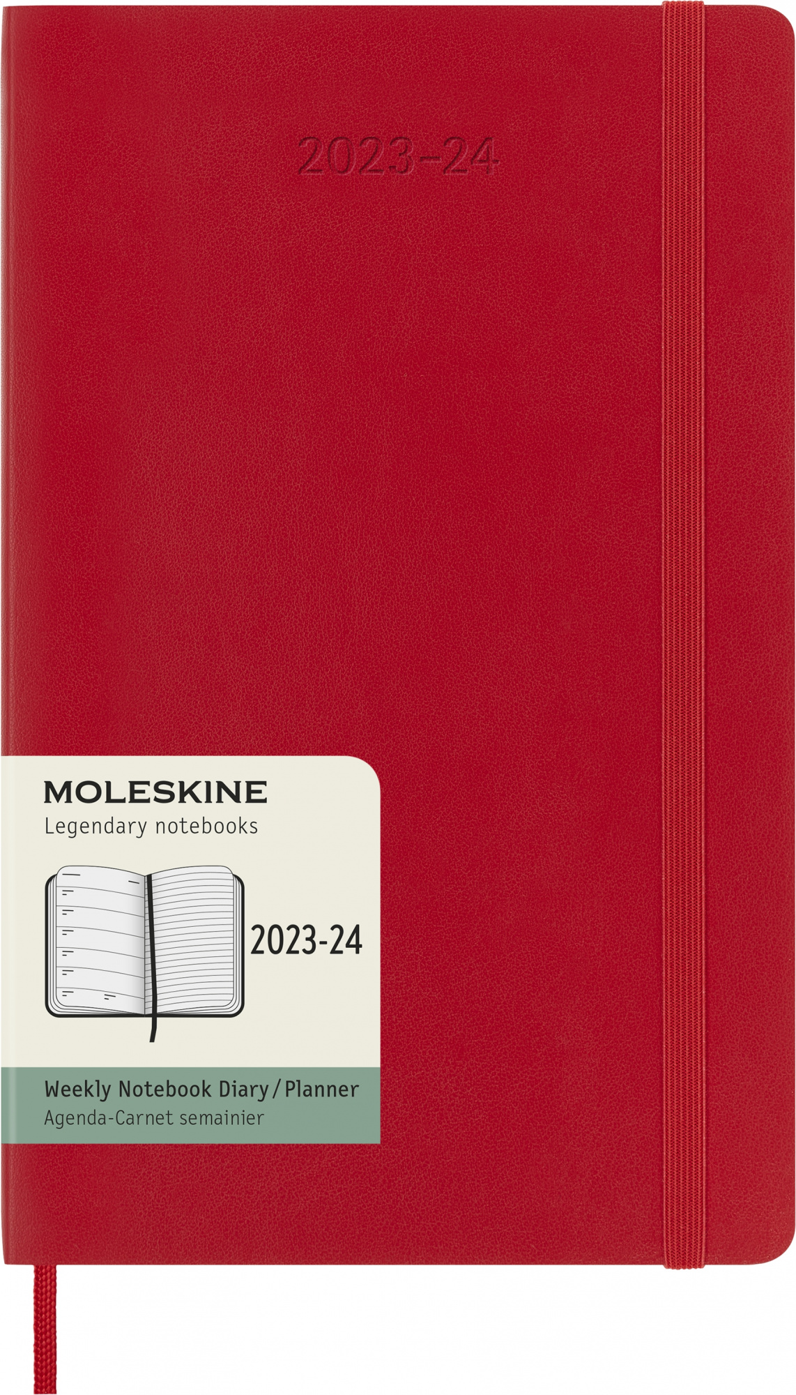 Еженедельник 2023-2024 Moleskine Academic (DSF218WN3) 13х21см, мягкая обложка, красный