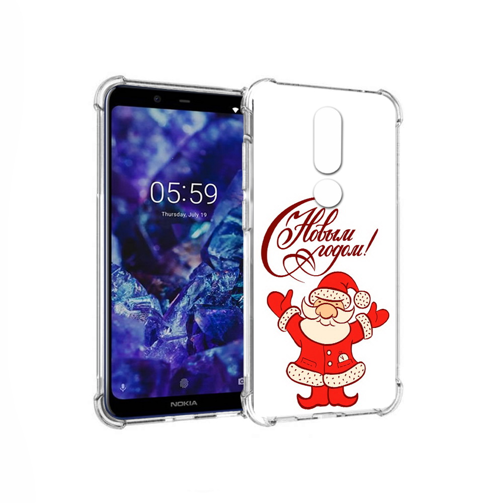 

Чехол MyPads Tocco для Nokia 5.1 Plus Добрый дед мороз с новым годом 2023, Прозрачный, Tocco