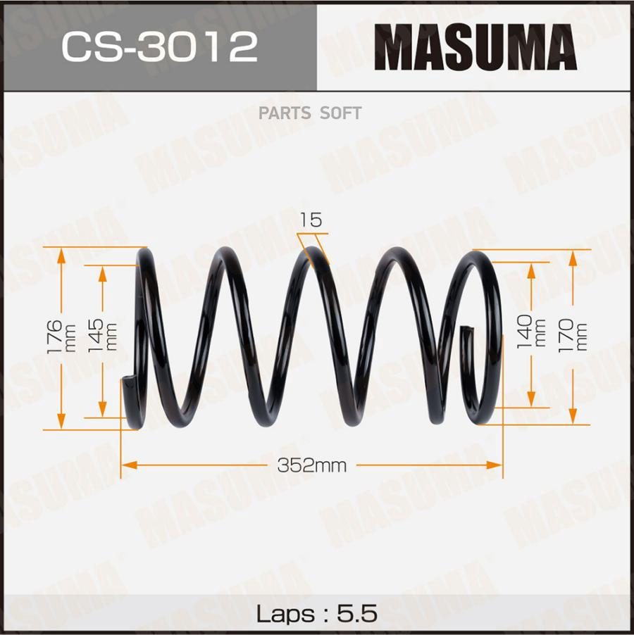 Пружина подвески MASUMA frontCS3012