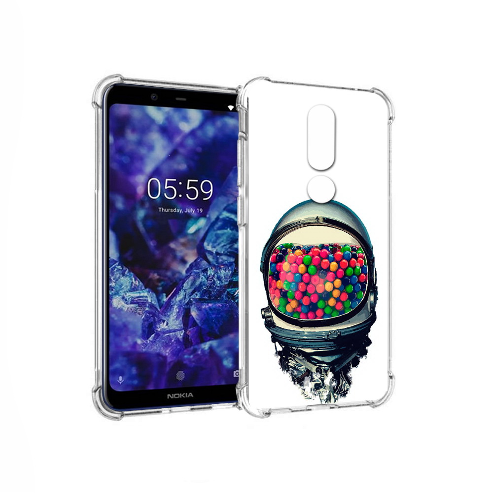 

Чехол MyPads Tocco для Nokia 5.1 Plus шлем космонавта (PT119548.120.700), Прозрачный, Tocco