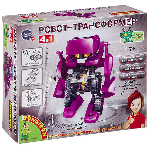 

Французские опыты Науки с Буки Bondibon, Робот трансформер 4 в 1, арт 21-617