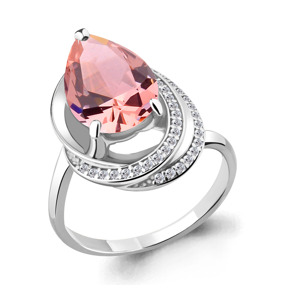 

Кольцо из серебра с морганитом р. 19 Aquamarine 6580390А_925_р, 6580390А_925_р