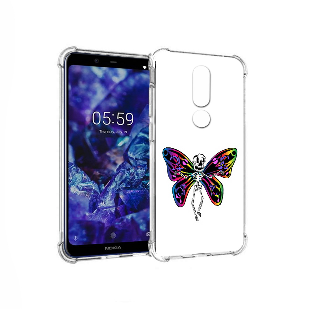 

Чехол MyPads Tocco для Nokia 5.1 Plus эффект бабочки (PT119548.120.701), Прозрачный, Tocco