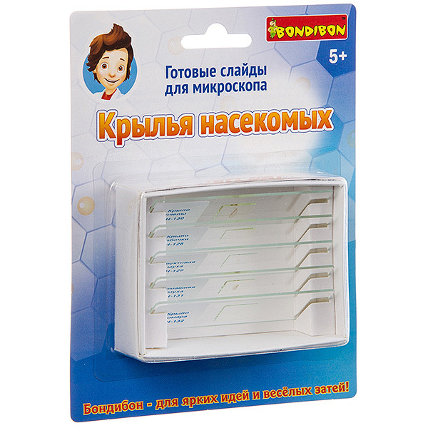 

Французские опыты Науки с Буки Bondibon, Слайды для микроскопа насекомые, арт. PS55