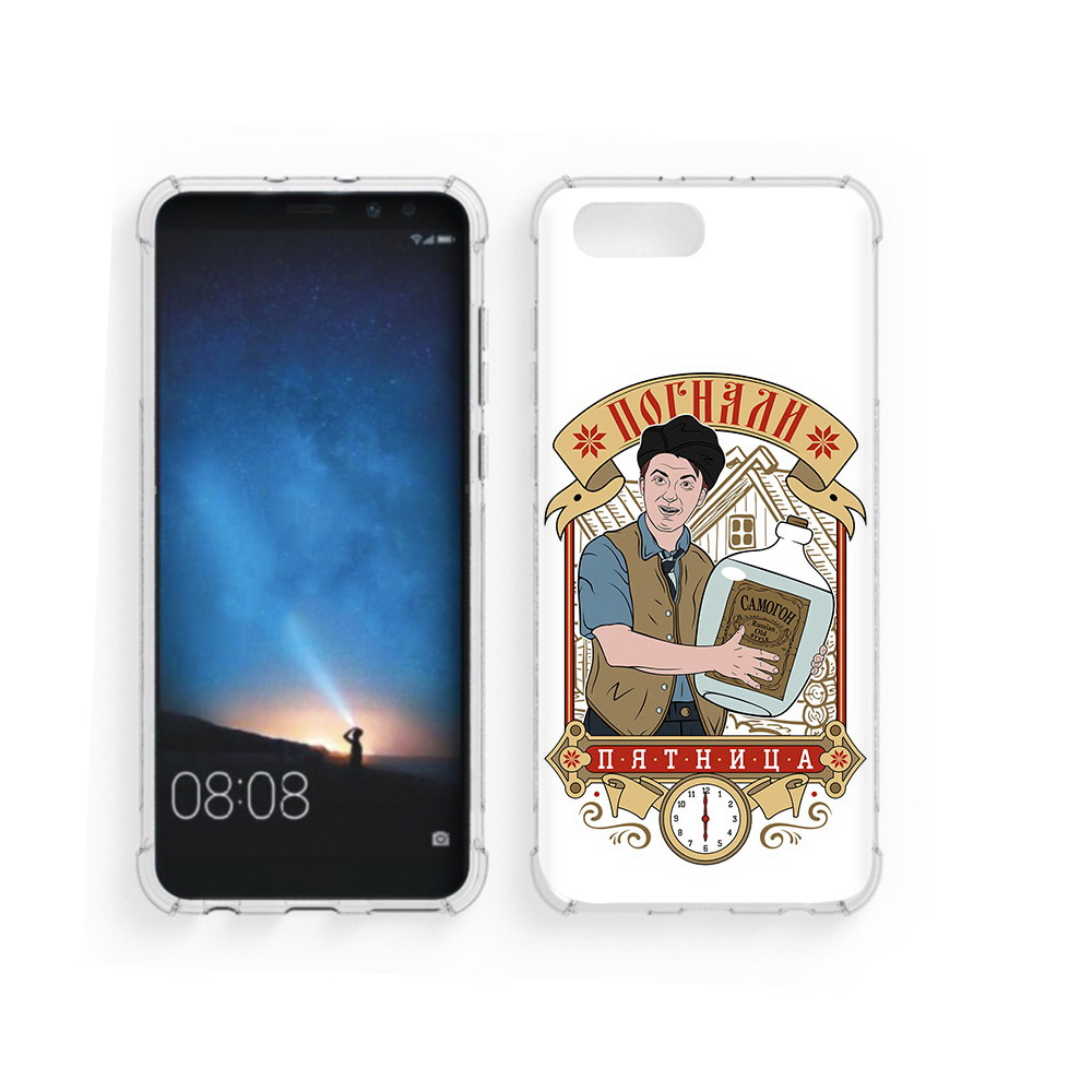 

Чехол MyPads Tocco для Honor V10 Погнали пятница (PT98539.62.137), Прозрачный, Tocco