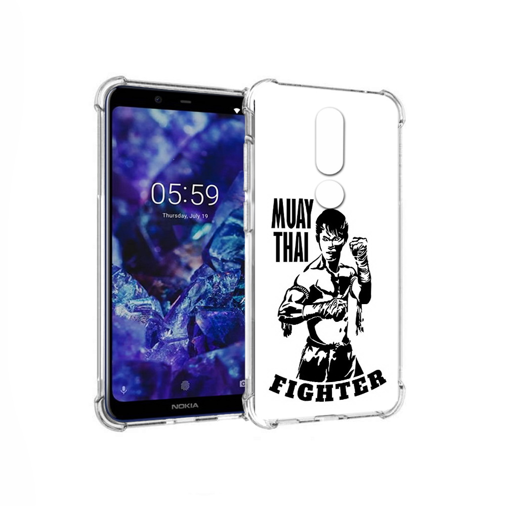 

Чехол MyPads Tocco для Nokia 5.1 Plus Единоборства муайтай (PT119548.120.76), Прозрачный, Tocco