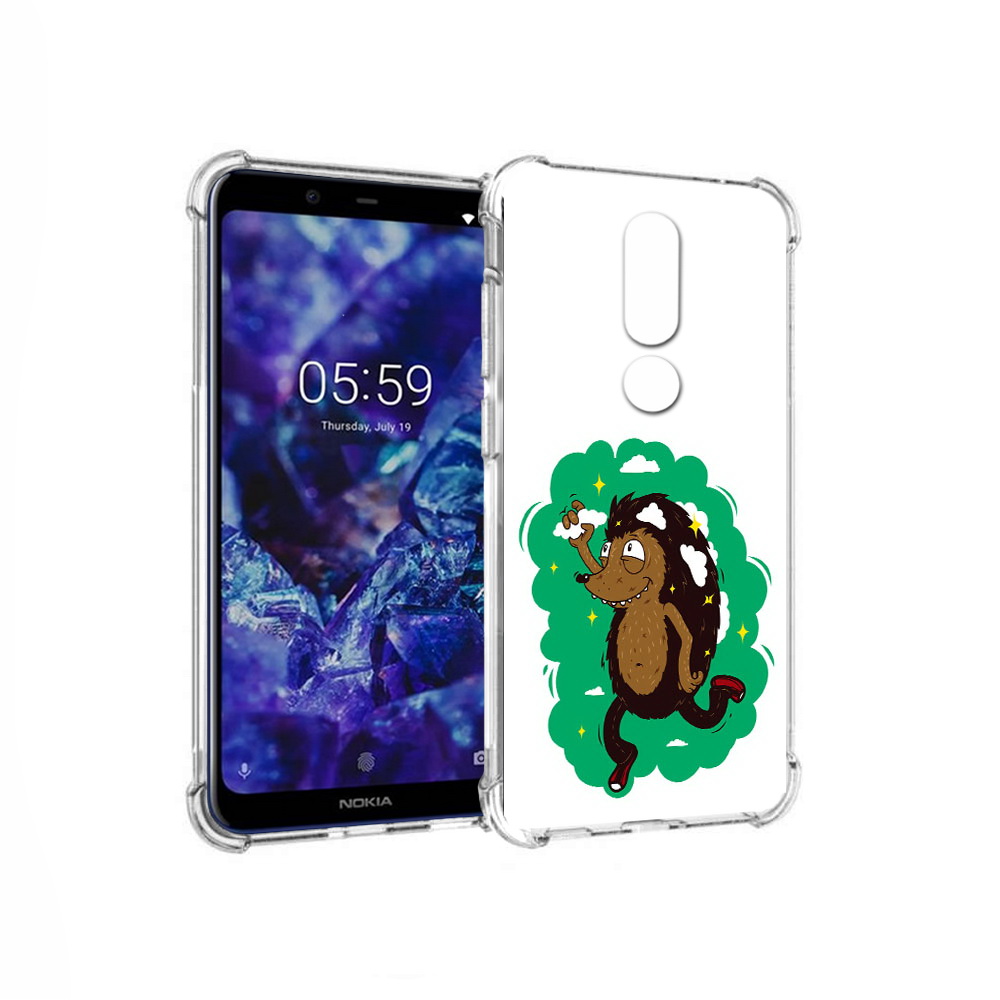 

Чехол MyPads Tocco для Nokia 5.1 Plus Ежик в облаках (PT119548.120.77), Прозрачный, Tocco