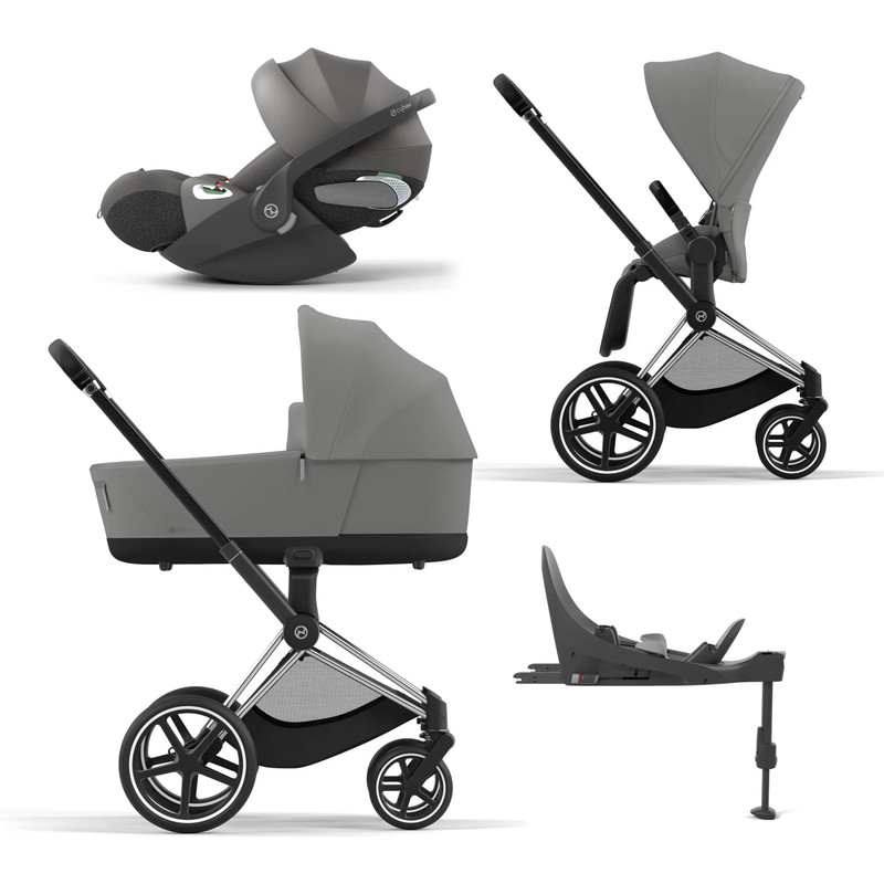 Коляска Cybex Priam IV 4 в 1 шасси IV Chrome Black/Mirage Grey