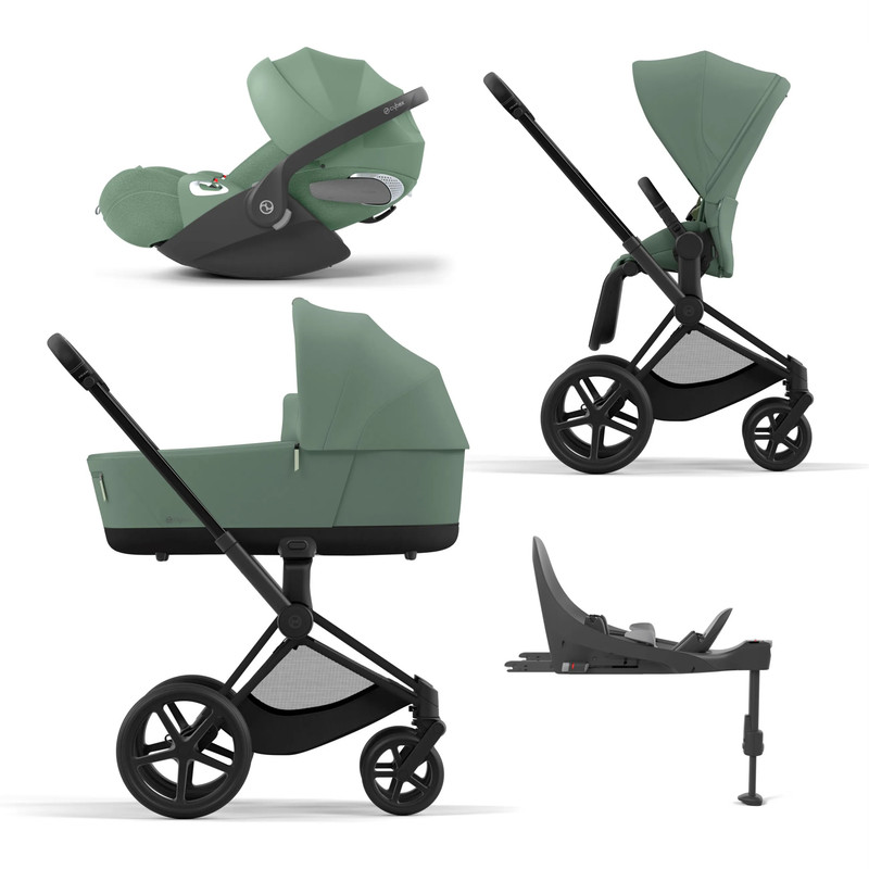 

Коляска Cybex Priam IV 4 в 1 шасси IV Matt Black/Leaf Green, Priam-4-mix
