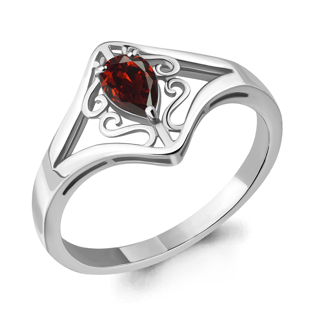 

Кольцо из серебра с гранатом р.  Aquamarine 6580503_925_р, 6580503_925_р