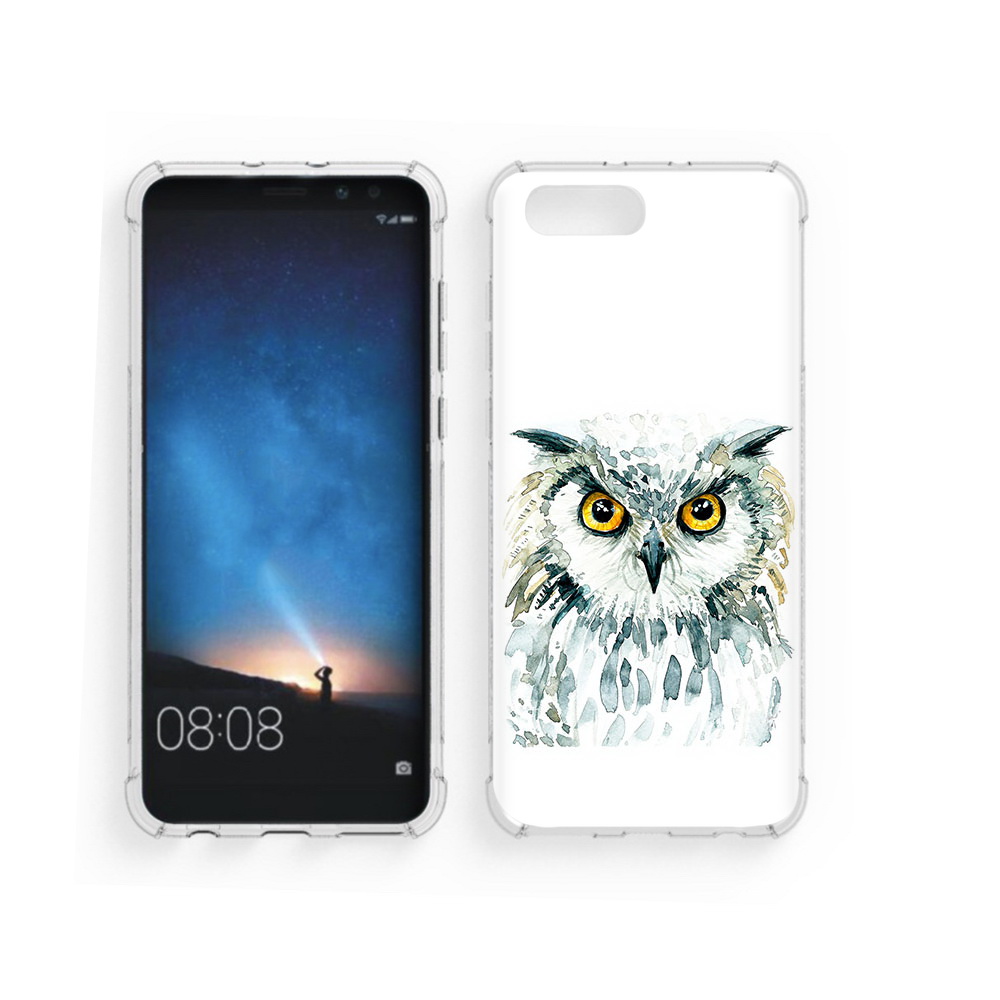 

Чехол MyPads Tocco для Honor V10 Серьезная сова (PT98539.62.156), Прозрачный, Tocco