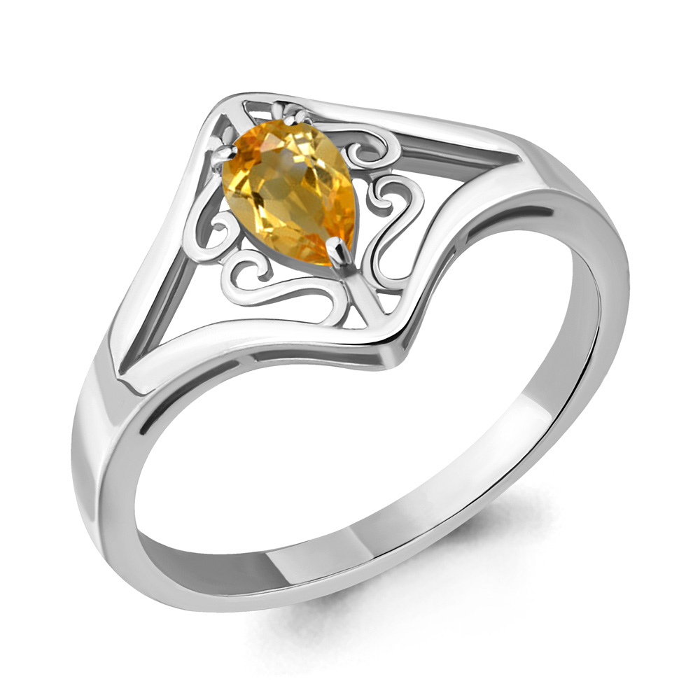 

Кольцо из серебра с цитрином р. , Aquamarine 6580506_925_р, 6580506_925_р
