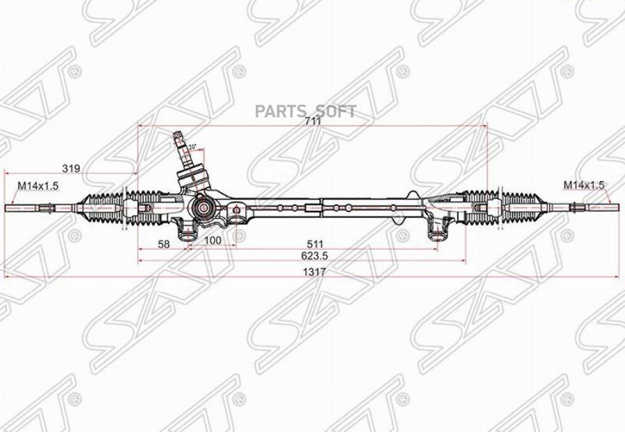 

SAT ST-KD31-32-110A Рейка рулевая MAZDA CX5 11- LHD 1шт