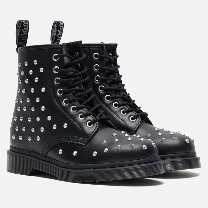 

Ботинки унисекс Dr. Martens 1460 Stud Wanama Leather Lace Up черные 42 EU, 1460 Stud Wanama Leather Lace Up