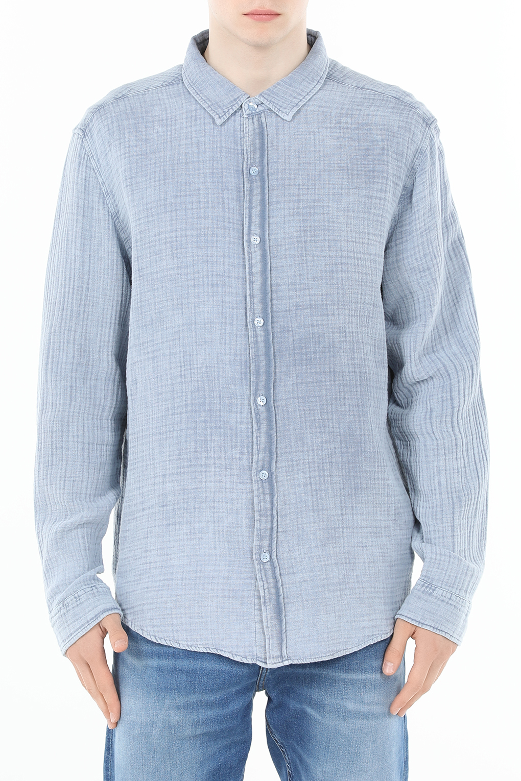 

Рубашка мужская Loft LF2036004 синяя 2XL, Синий, LF2036004