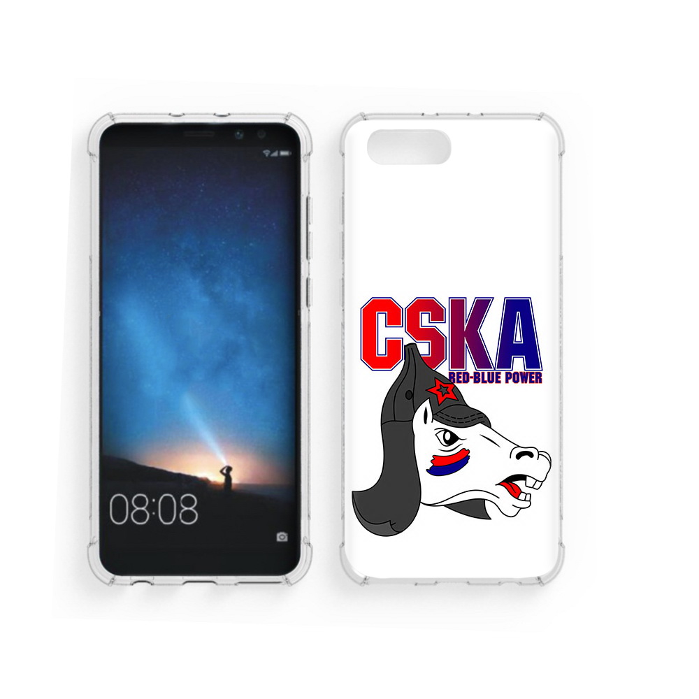 

Чехол MyPads Tocco для Honor V10 ФК ЦСК лошадка россия (PT98539.62.179), Прозрачный, Tocco