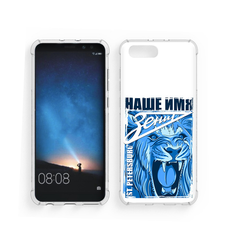 

Чехол MyPads Tocco для Honor V10 ФК наше имя зенит (PT98539.62.183), Прозрачный, Tocco