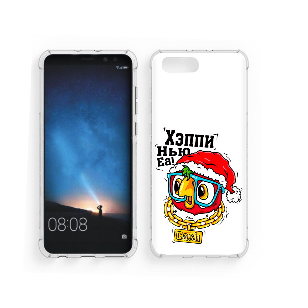 

Чехол MyPads Tocco для Honor V10 Хэппи нью еа (PT98539.62.196), Прозрачный, Tocco