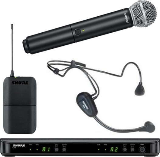 Радиосистема shure BLX 88 гарнитура и ручной 26100₽