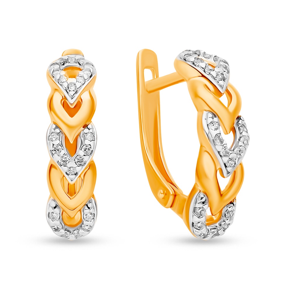 

Серьги из серебра 585Gold 702010238, фианит, 702010238