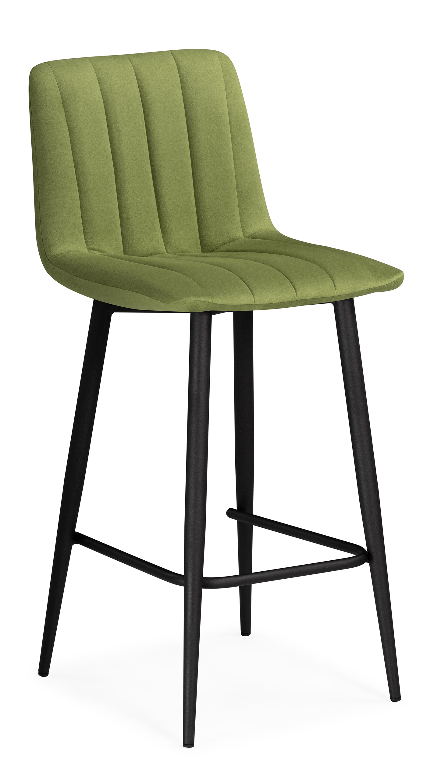 Полубарный стул Мебельные решения Дани зеленый / черный