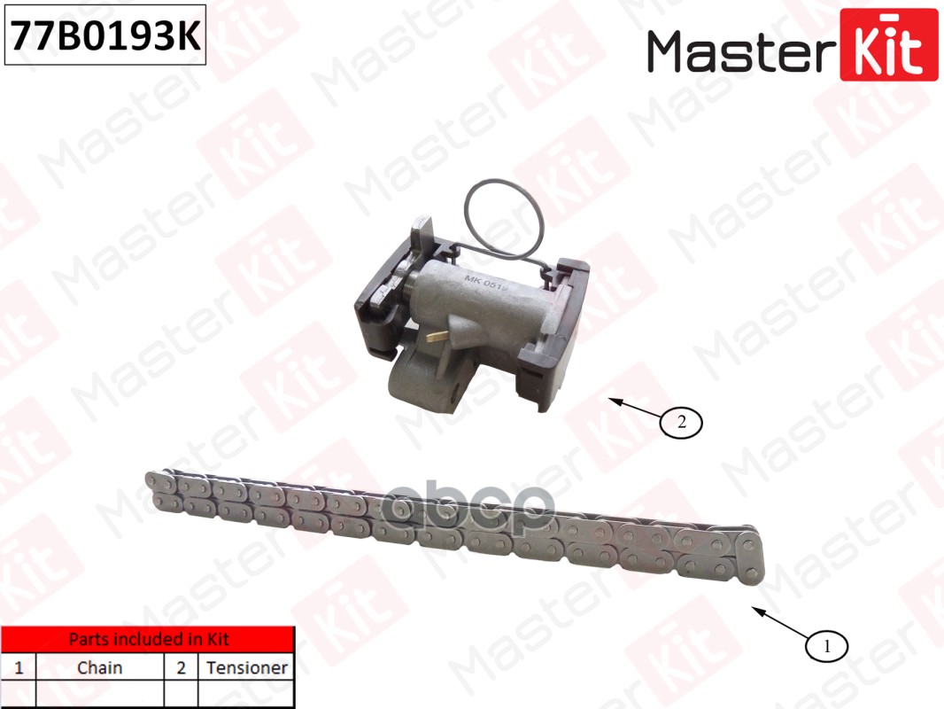 Комплект Цепи Привода Распредвала R Bmw E53/E65/E70/E71 N62 05-14 MasterKit арт. 77B0193K