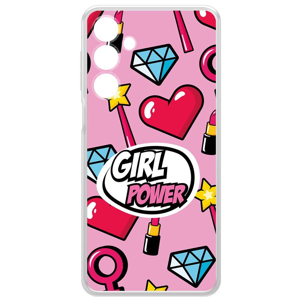 

Чехол-накладка Krutoff Clear Case Girl Power для Samsung Galaxy A16, Прозрачный