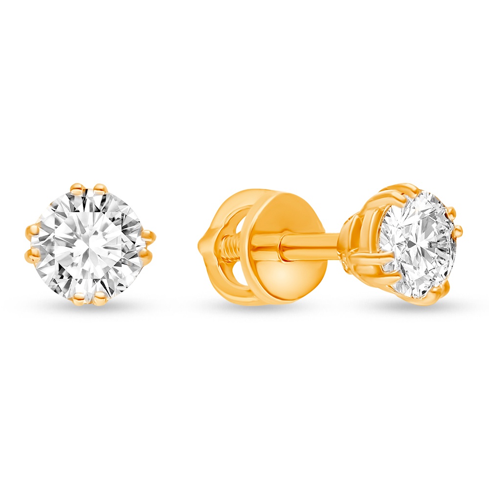 

Серьги пусеты из серебра 585Gold 702010316, фианит, 702010316