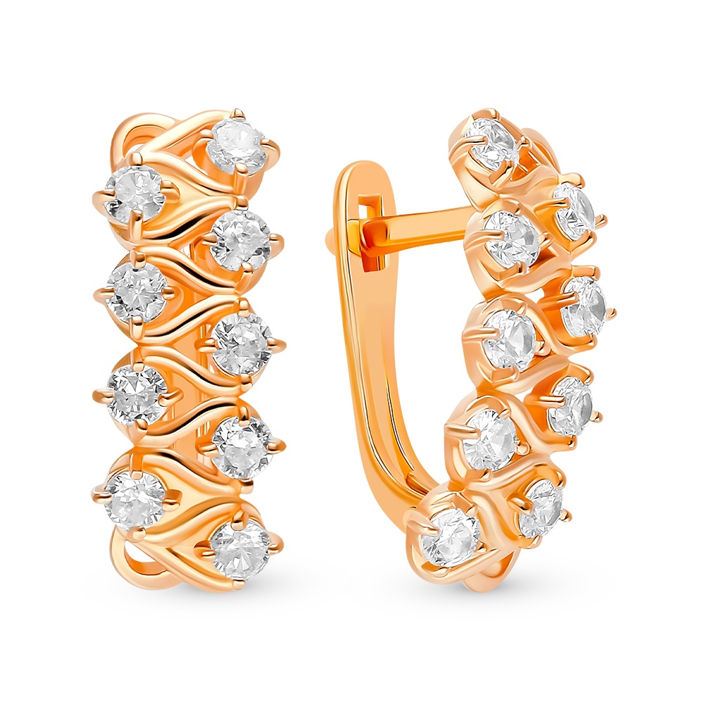 

Серьги из серебра 585Gold 702010335, фианит, 702010335