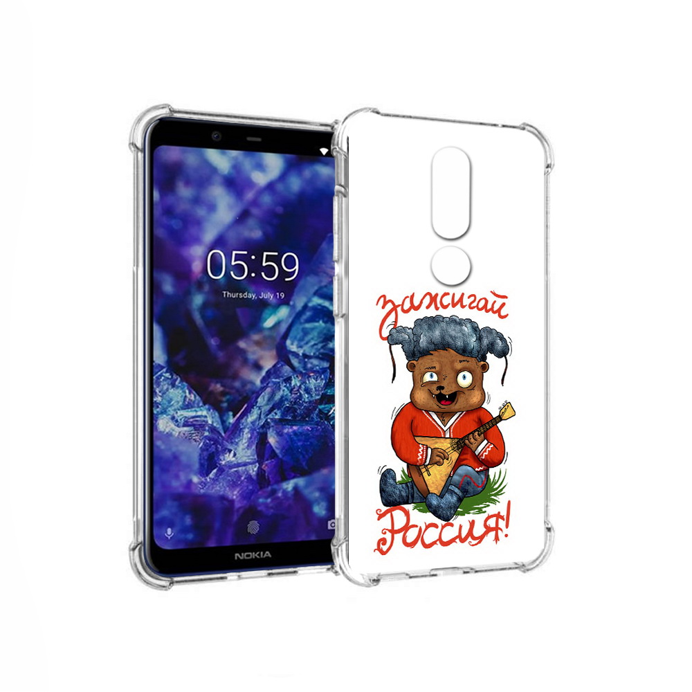 

Чехол MyPads Tocco для Nokia 5.1 Plus Зажигай Россия (PT119548.120.82), Прозрачный, Tocco