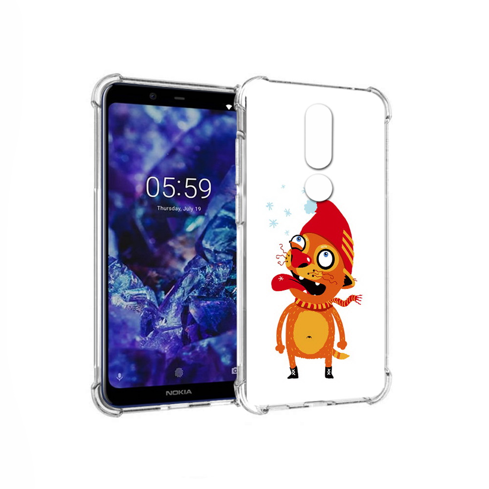

Чехол MyPads Tocco для Nokia 5.1 Plus Зимний кот (PT119548.120.88), Прозрачный, Tocco