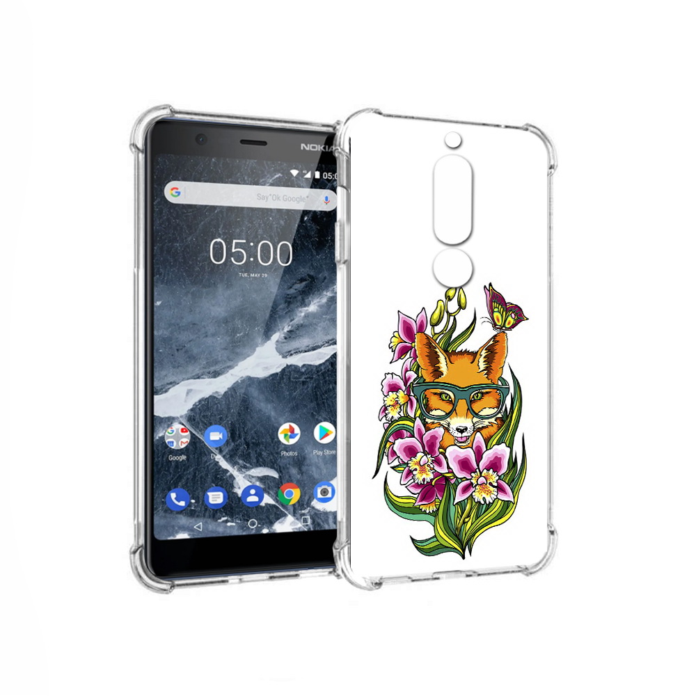 

Чехол MyPads Tocco для Nokia 5.1 Лиса в цветах (PT114144.121.108), Прозрачный, Tocco