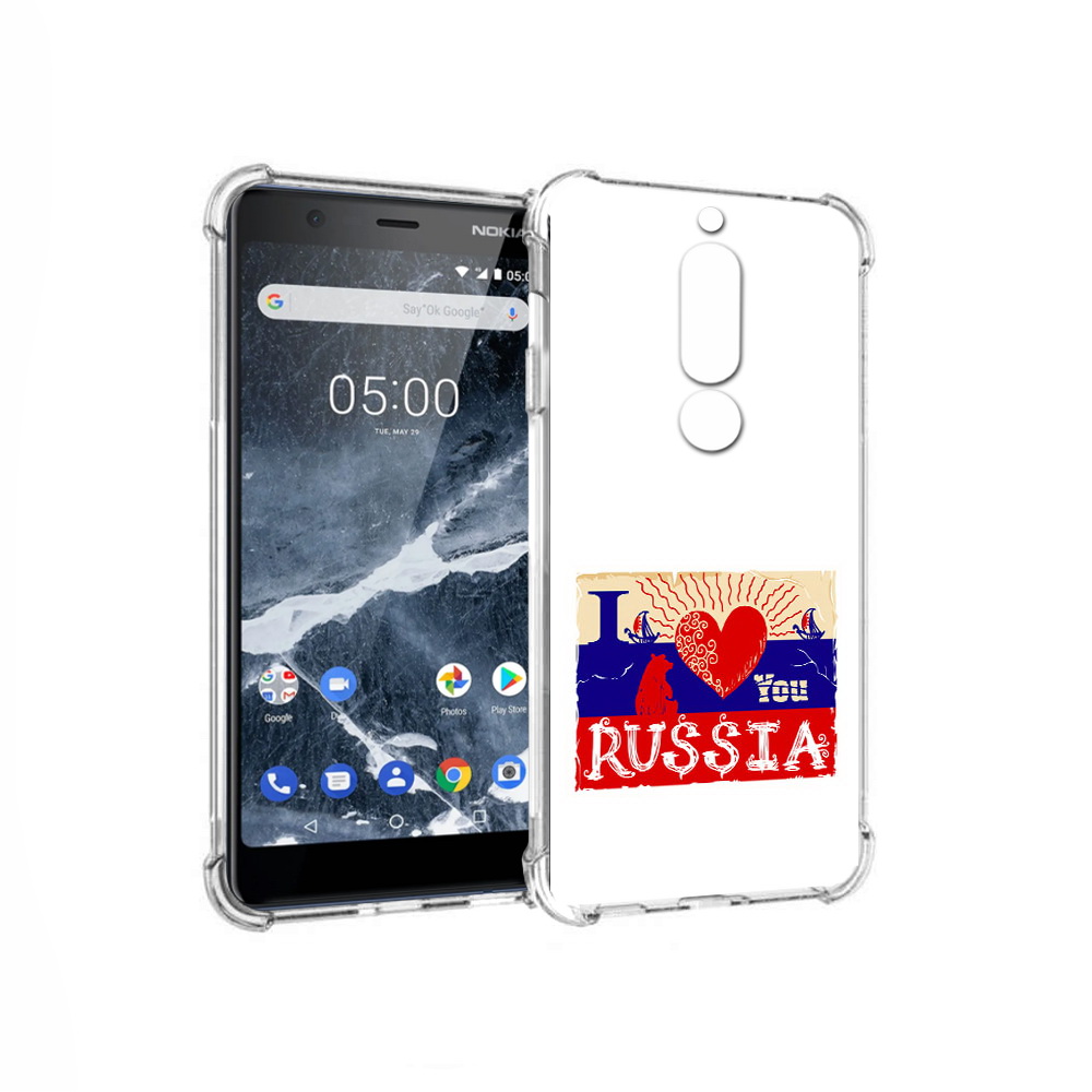 

Чехол MyPads Tocco для Nokia 5.1 Люблю Россию (PT114144.121.112), Прозрачный, Tocco