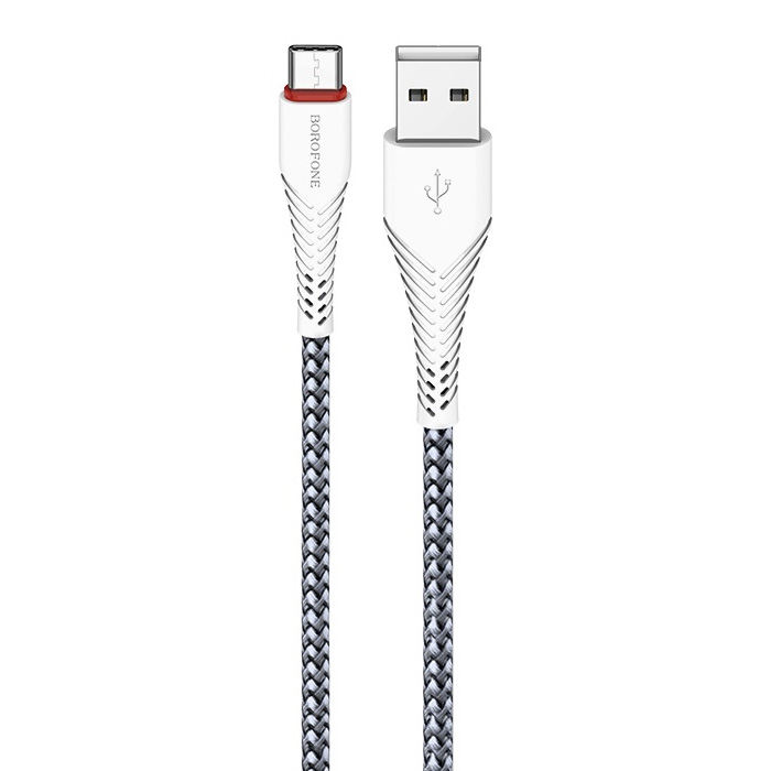 фото Кабель usb 2.0 a (m) - usb type-c (m) 1м borofone bx25 powerful - белый